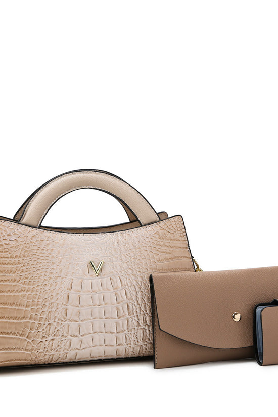 Women's Crossbody Leather Crocodile Pattern Shoulder Handbag - Dana Fashion