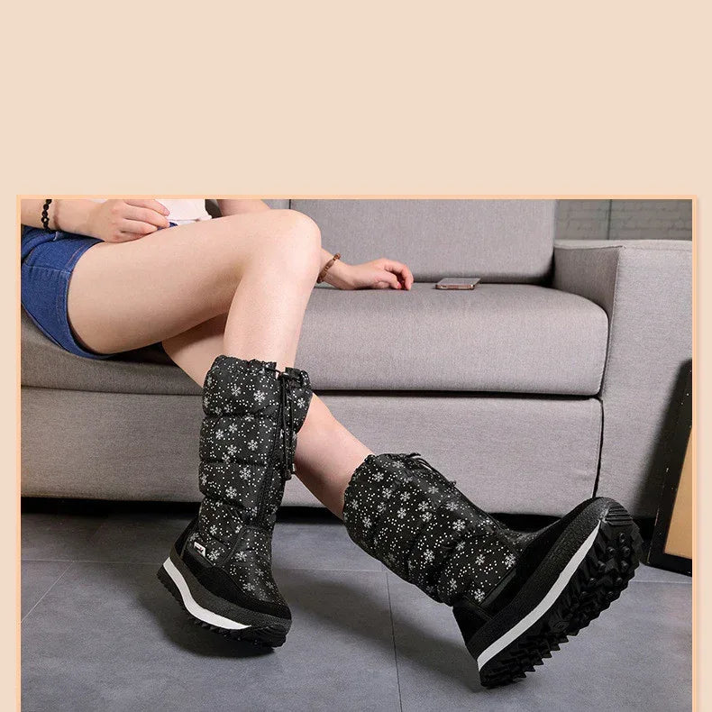Women Boots Winter Shoes Women Snow Boots Platform Keep Warm Ankle Winter Boots with Thick Fur Heels - DanaFashionstore