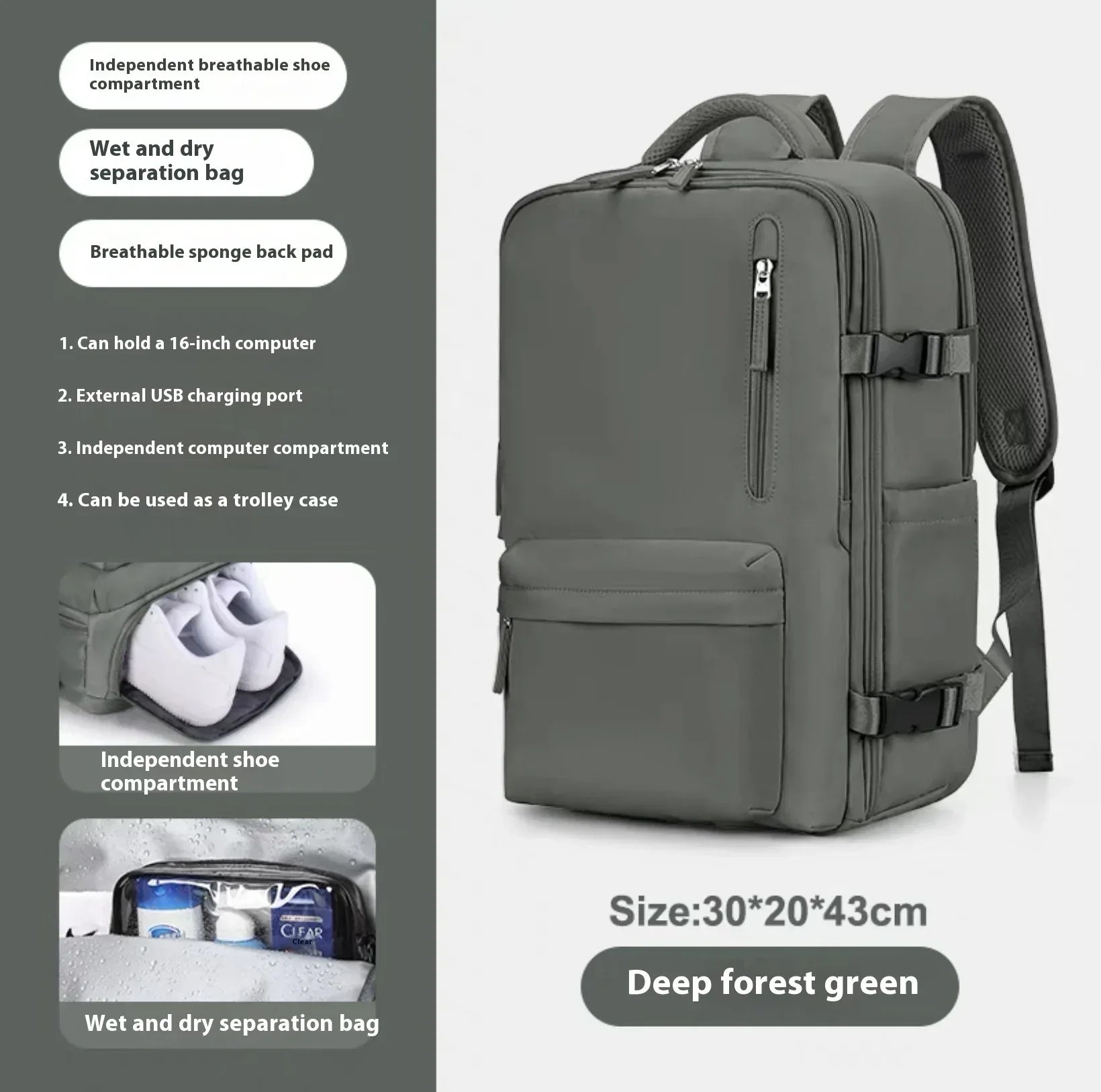 Fashion Large Capacity Travel Backpack Student School Bags - DanaFashionstore