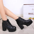 High-heel chunky heel ankle boots - DanaFashionstore