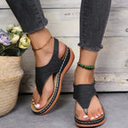 Summer Shoes Roman Retro Style Clip Toe Sandals Women Ankle Buckle Shoes - DanaFashionstore
