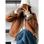 Idle Style Lamb Plush Coat Women's Winter Fur  Thick