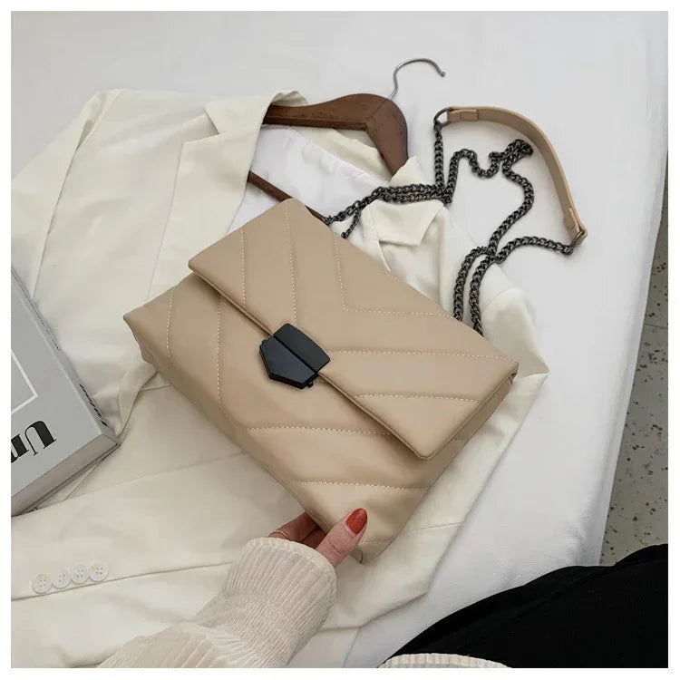 Embroidery Thread Small PU Leather Crossbody Bags for Women Trend Hand Bag Women's Branded Trending Shoulder Handbags - DanaFashionstore