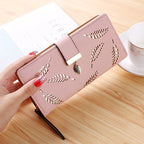 Women's wallet hollow leaf card package - DanaFashionstore