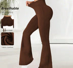 Summer Thin Yoga Pants Women's High-Waist Straight-Leg Wide-Leggings
