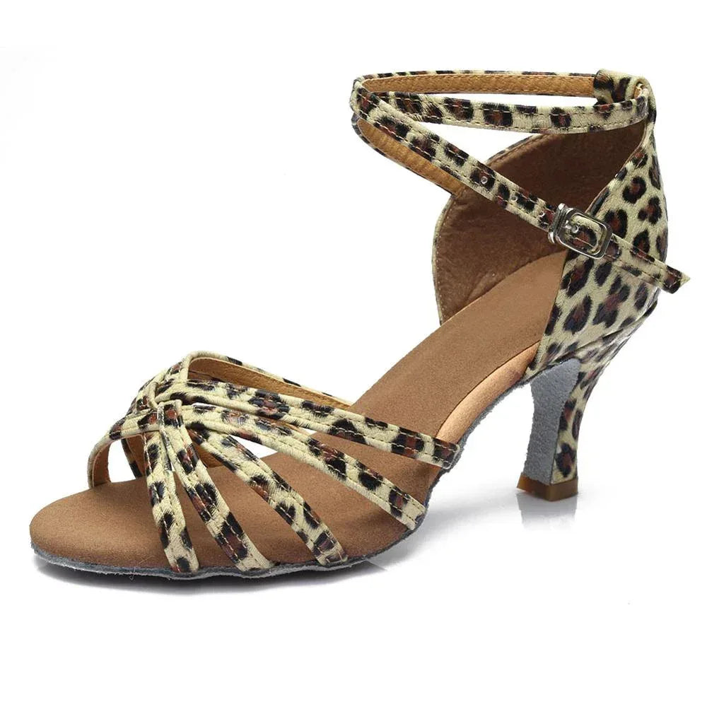 Indoor satin Latin dance shoes - DanaFashionstore