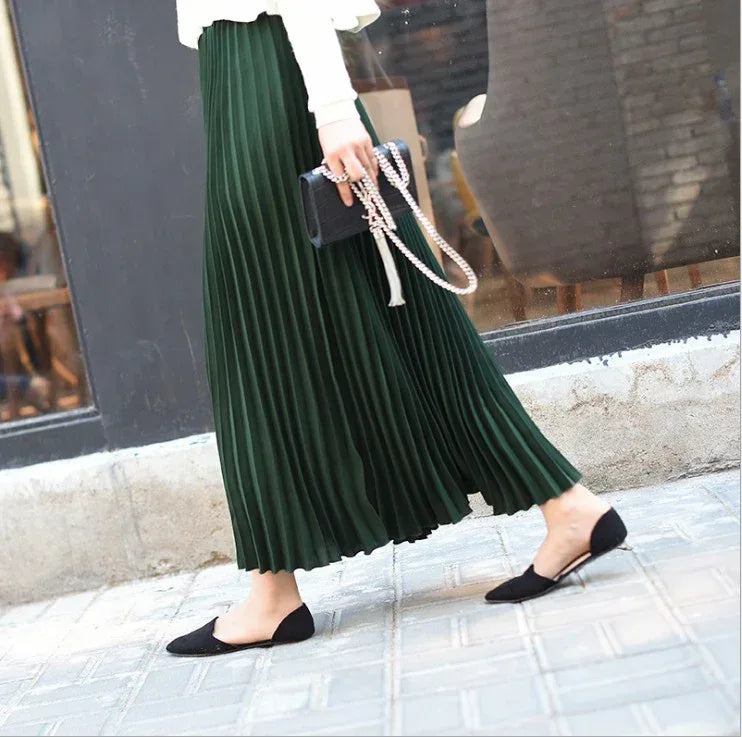 Solid color pleated skirt - DanaFashionstore