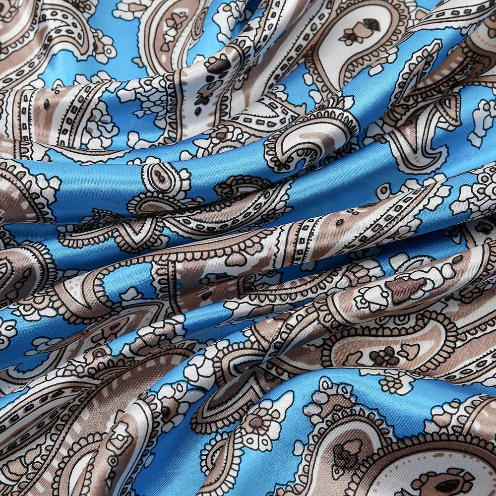Paisley Printed 90 Square Scarf Retro Fashion Shawl - DanaFashionstore