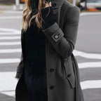 Autumn Winter New Woolen Coat Women's Slim Fit Cardigan Large Coat Women Long Sleeve Single Breasted Stand Collar Woolen Coat - DanaFashionstore