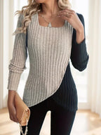Women'S Casual Square Neck Long Sleeve Top - DanaFashionstore