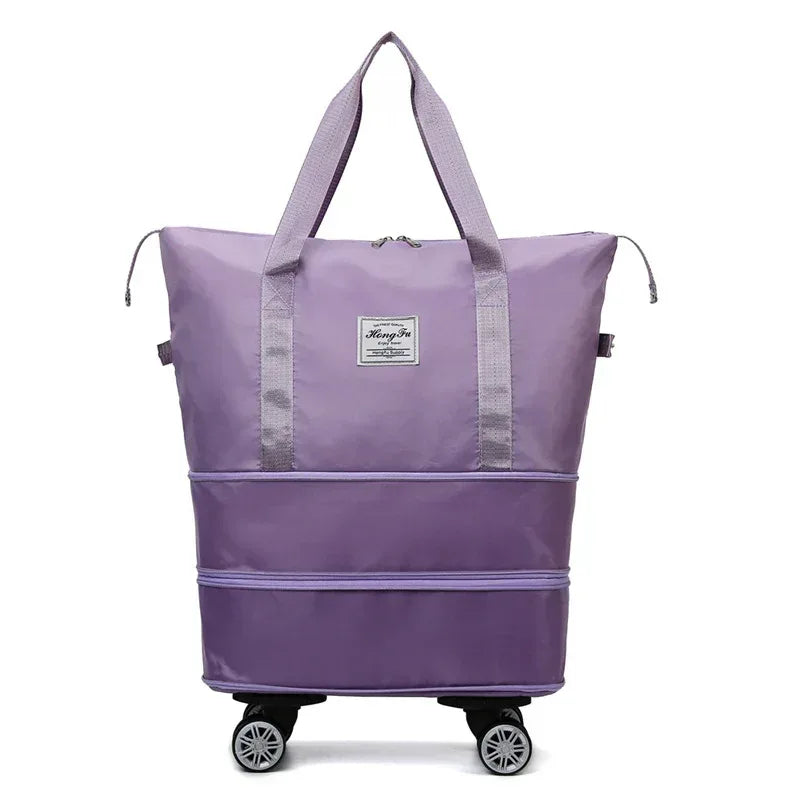 New Universal Wheel Travel Bag With Double-layer Dry And Wet Separation Fitness Yoga Shoulser Bags Sports Fitness Large Capacity Handbag Women - DanaFashionstore