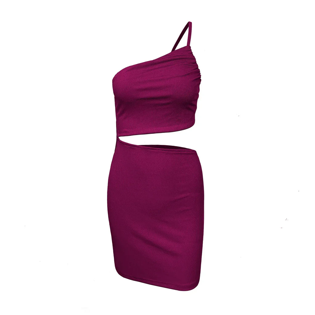 Design Sense Niche Shoulder Drawstring Dress Women - DanaFashionstore