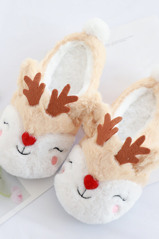 Love Elk Plush Home Warm Slippers