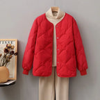 Rhombus Down Jacket Women's Short Coat - DanaFashionstore