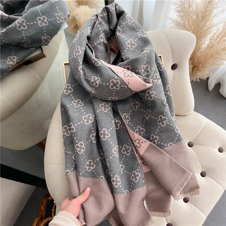 Women's Thickened Warm Double Sided Cashmere Scarf - DanaFashionstore