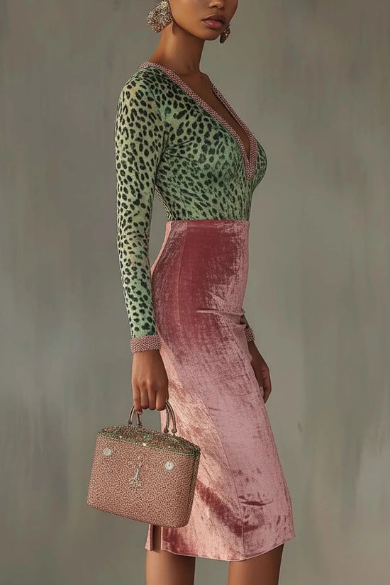 Shiny, Stretchy Velvet Bodycon High-waist Mermaid Skirt - DanaFashionstore