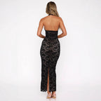Women's Sleeveless Slit Sexy Sheath Dress