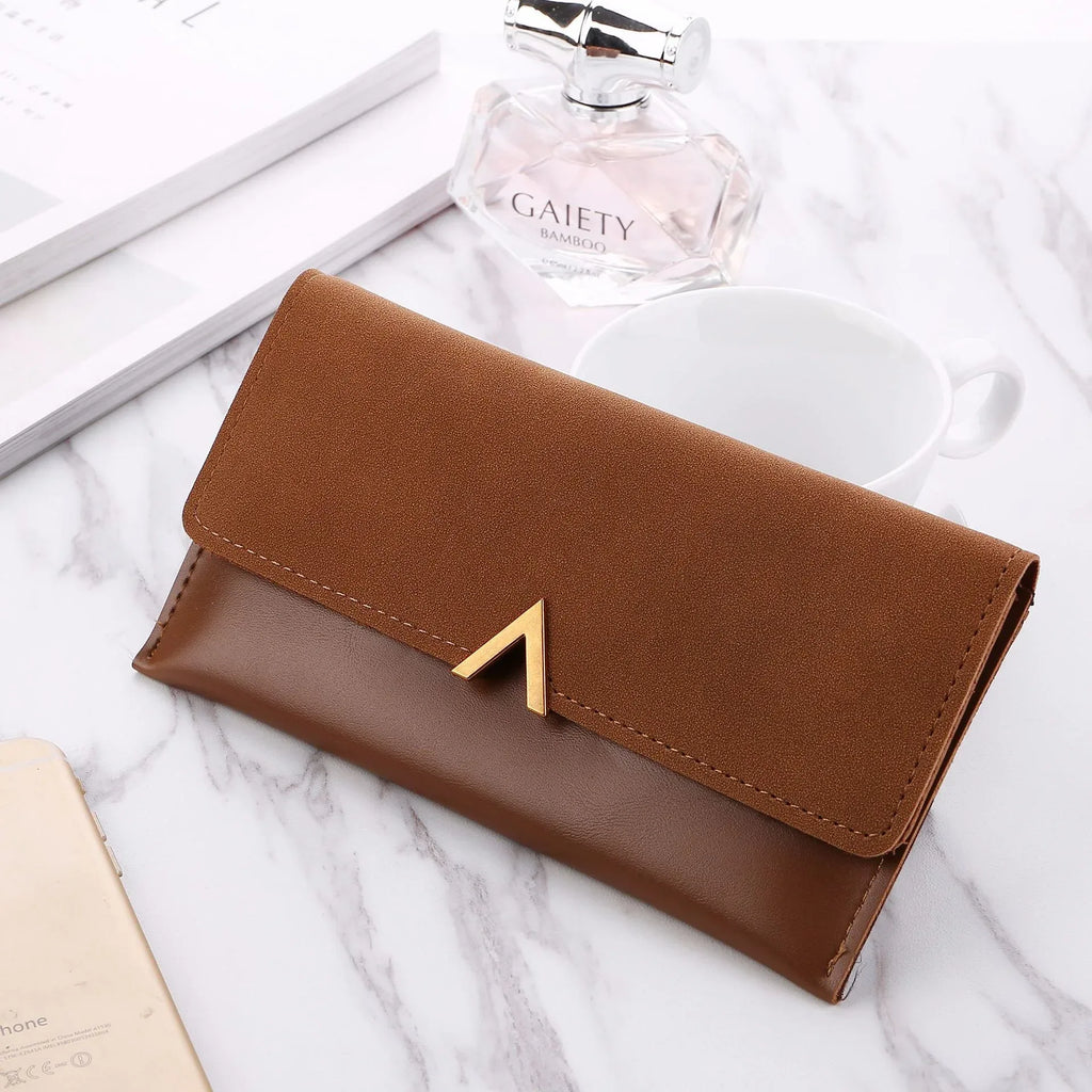 Frosted Color Matching 30 Off Long Ladies Wallet - DanaFashionstore