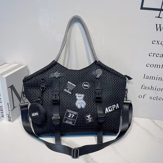 Casual Big Bag Waterproof Nylon Mesh Shoulder Bag - Dana Fashion