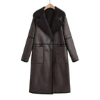 Winter Jacket With Belt Fashion Double Breasted Lapel Windbreaker Women's Long Trench Coat Mid-length Overcoat Clothing - DanaFashionstore