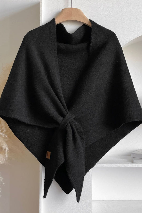 Winter Triangular Shawl INS Solid Color Soft Thickened Knitted Neck Wrap Korean Version Warm Shawl For Women