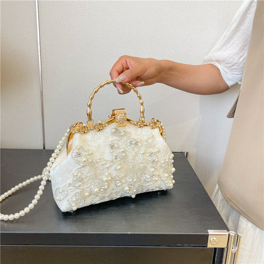 Pearl Embroidered Fashion Handbag Cheongsam Banquet Dana Fashion