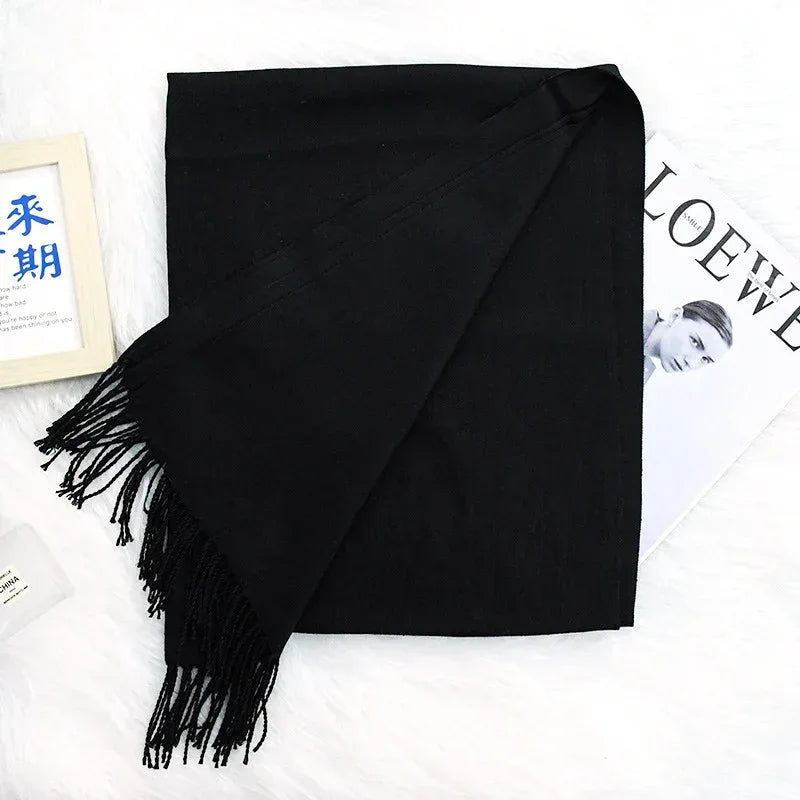 Annual Meeting Warm Cashmere Tassel Scarf - DanaFashionstore