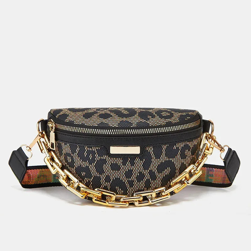 Women's Fashion Chest Bag Shoulder Bag Leopard Print Waist Bag - DanaFashionstore