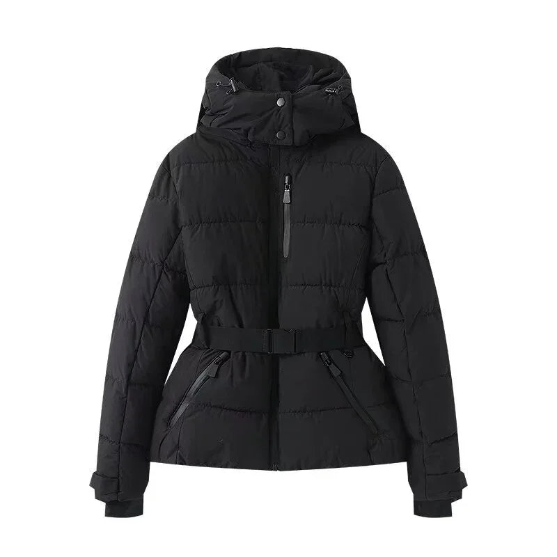 Women's Waist Slimming Belt Cotton Jacket 2026 - Padded Winter Coat - DanaFashionstore