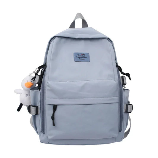 School Season New Fashion Backpack Fresh Middle School Students Korean Casual Solid Color Backpack - DanaFashionstore