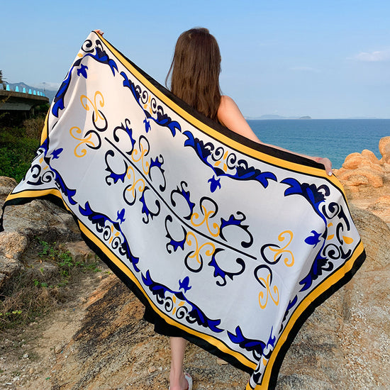 Sun-proof All-matching Shawl Beach Travel Dual-use Outdoor Beach Towel