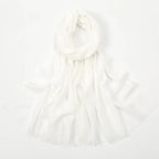 Flat Slub Cotton Solid Color Scarf Breathable Monochrome - DanaFashionstore
