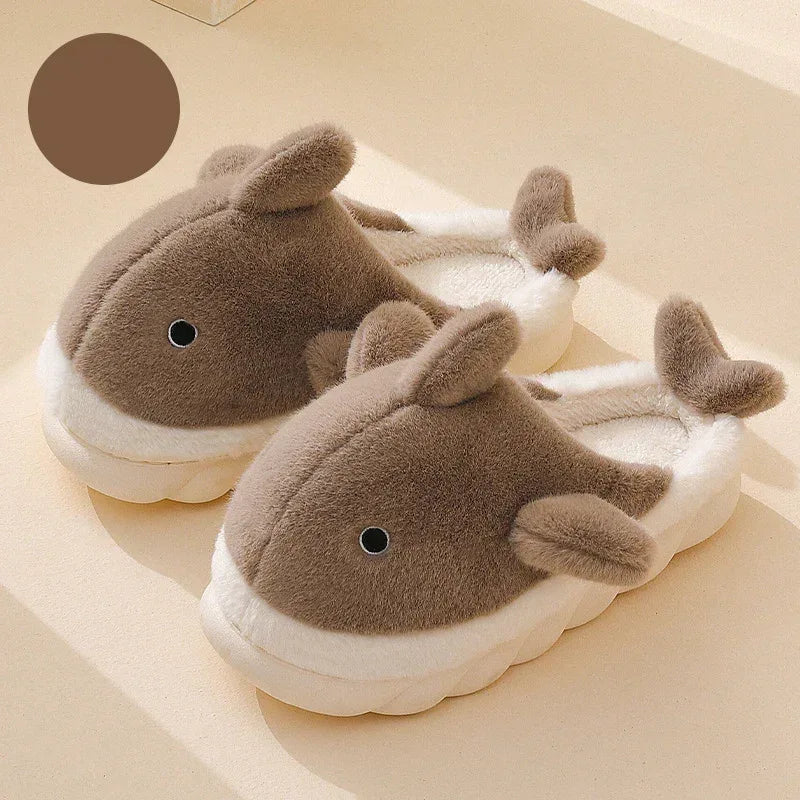 Shark Slippers Soft Sole Furry Shoes Home Bedroom Slippers Women - DanaFashionstore