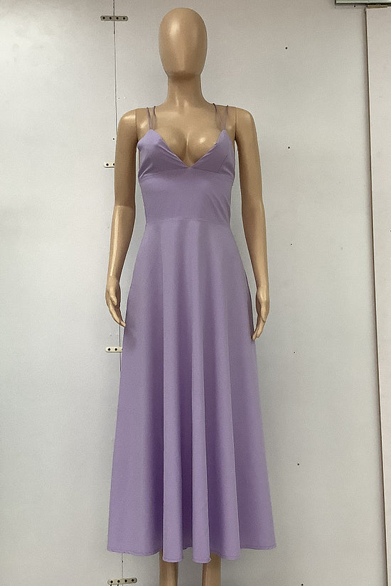 Sexy V-neck Suspender Dress Summer Fashion A-Line Long Dresses For Women