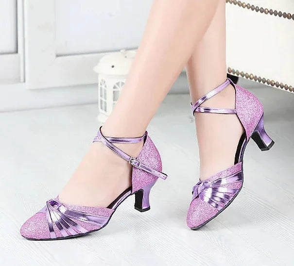 Latin Dance Shoes Female Middle And Soft Bottom Four Seasons - DanaFashionstore