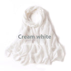 Pure Color Pearl Chiffon Scarf Headcloth Veil Chiffon Scarf - DanaFashionstore