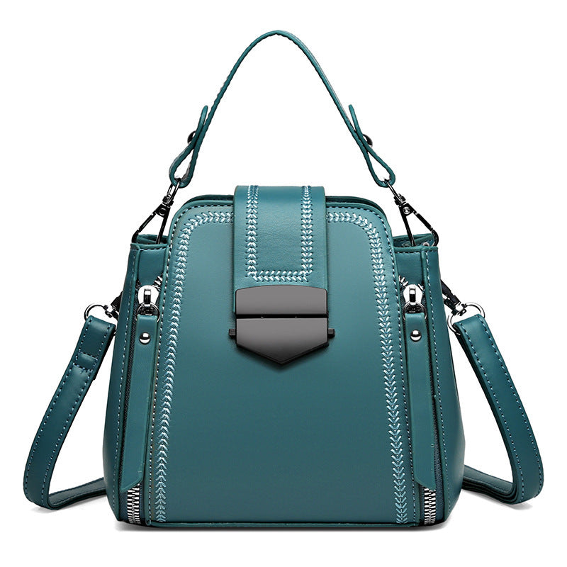 Elegant Lady Soft Leather Textured Small Handbag - Dana Fashion