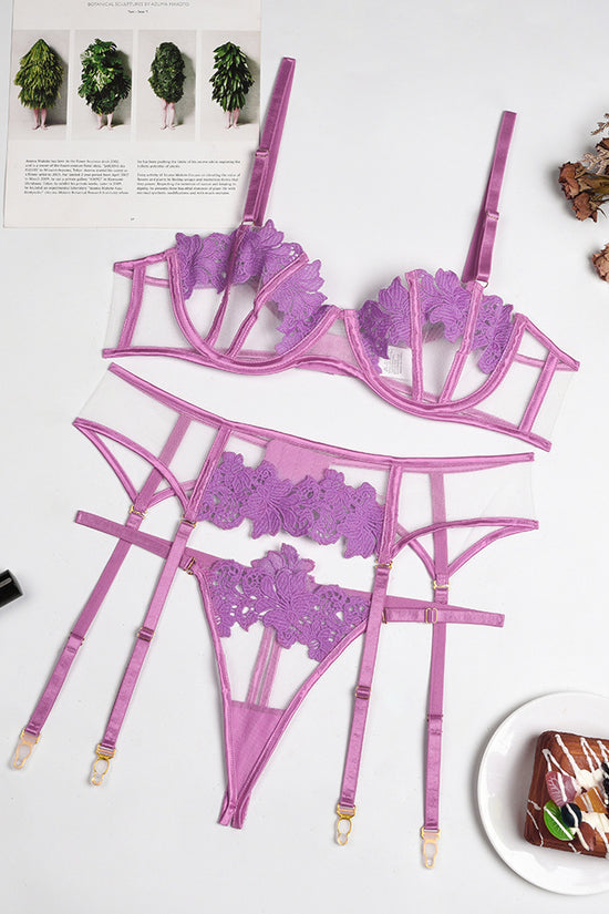 Sexy Thong Flower Embroidery Sexy Lingerie
