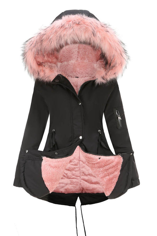 Parka Cotton-padded Coat Mid-length Hooded