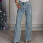 Women's High-end High Waist Straight Personalized Hot Girl High Street Trousers - DanaFashionstore