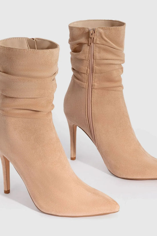 Women's Fashion Suede Pointed High Heels Boots - DanaFashionstore