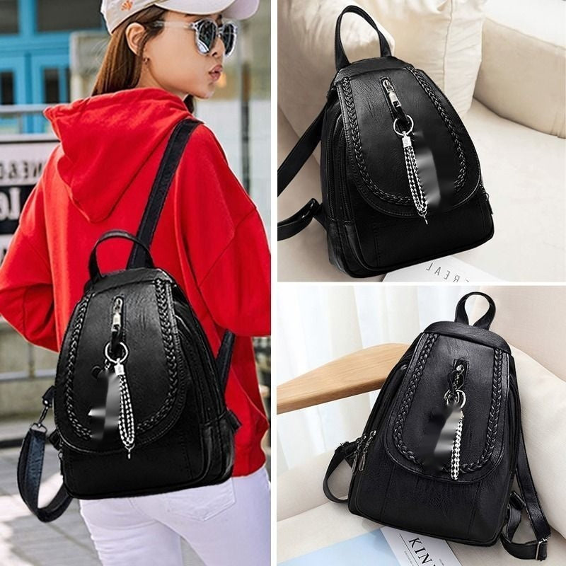 Backpack Ladies Dual-use Chest Bag Soft Leather - Dana Fashion