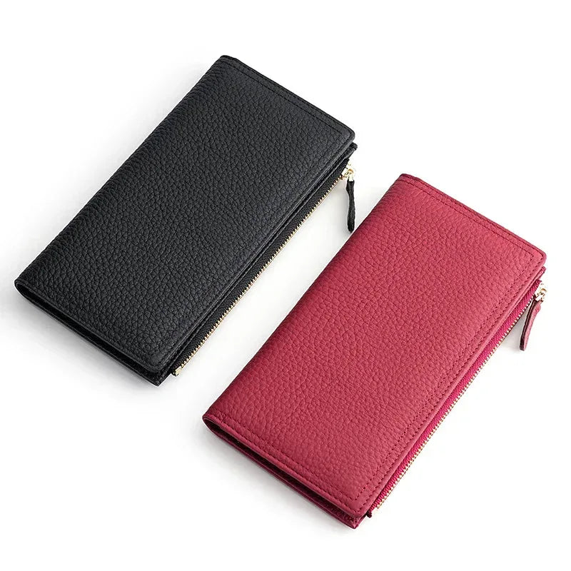 Women's Cowhide Anti-magnetic Anti-theft Long Wallet - DanaFashionstore