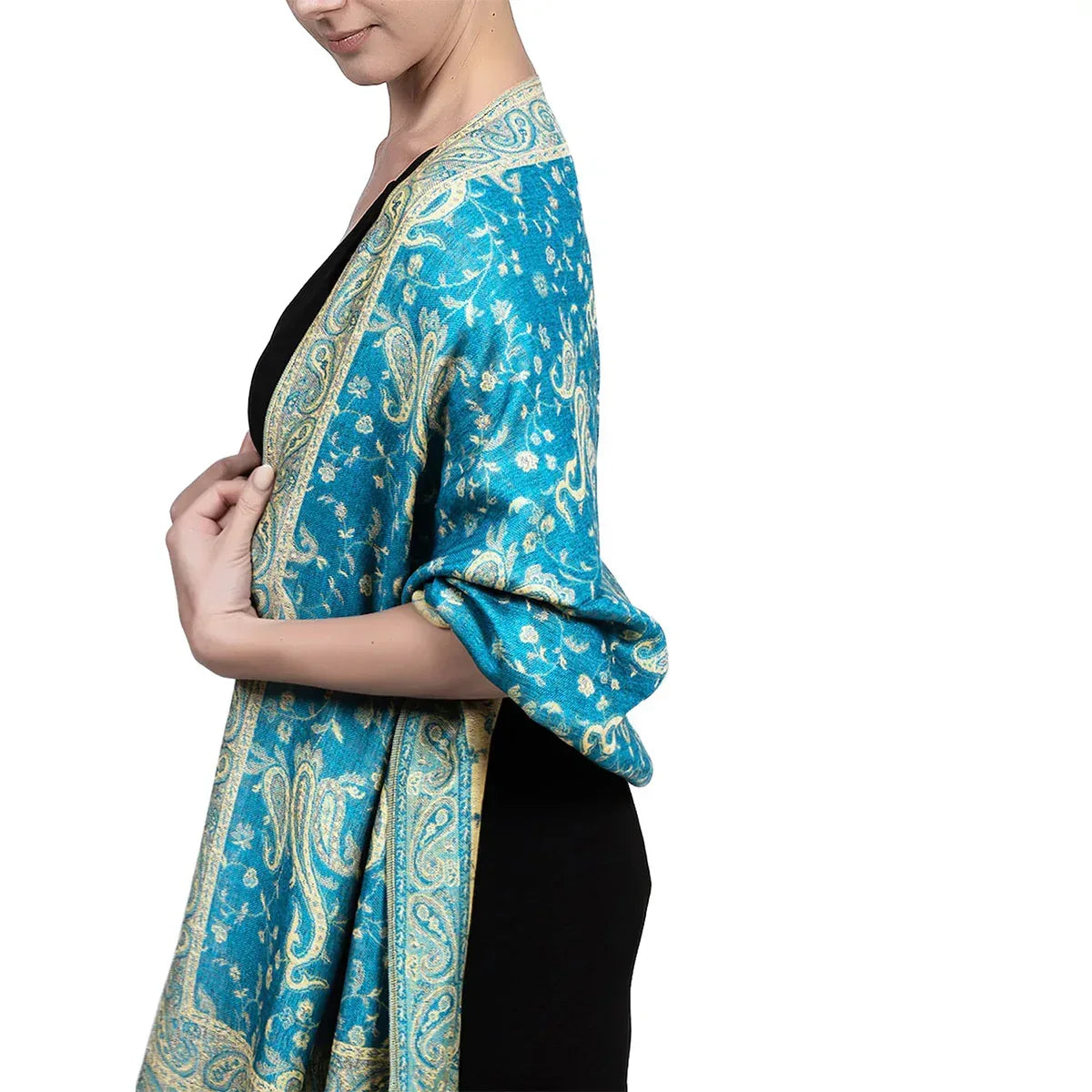 Autumn And Winter Ethnic Style Vintage Tassel Shawl Middle East Paisley Jacquard Scarf For Women - DanaFashionstore