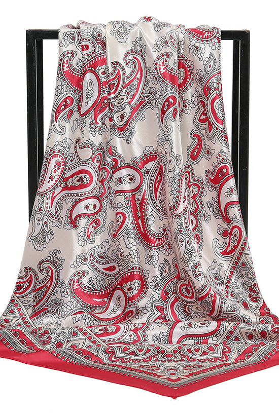 Paisley Printed 90 Square Scarf Retro Fashion Shawl