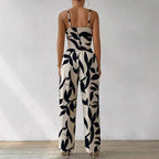 Floral Print Elastic Waist Jumpsuit 2026 - Belt Casual Jumpsuit - DanaFashionstore