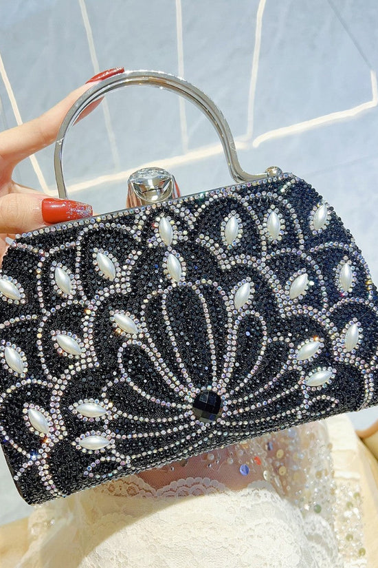 Women's Portable Solid Color Creative Rhinestone Handbag - Dana Fashion