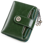 Oil Wax Genuine Leather Lady's Wallet European And American Style - DanaFashionstore