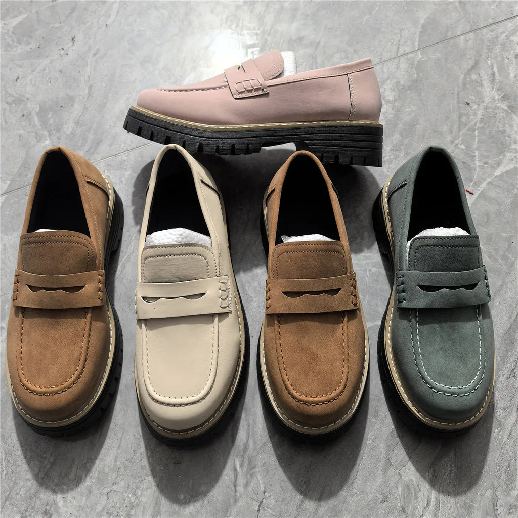 Leather Plus Size Casual Women's Shoes - DanaFashionstore