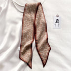 Narrow Long Strip Small Silk Scarf Women Fashion Leopard Pattern - DanaFashionstore